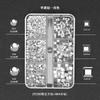 6 Grid Square Diamond Set, Nail Art Jewelry, Diamond Mirror Transparent Square Diamond Mixed Flat Bottom Diamond Diy Nail Decoration