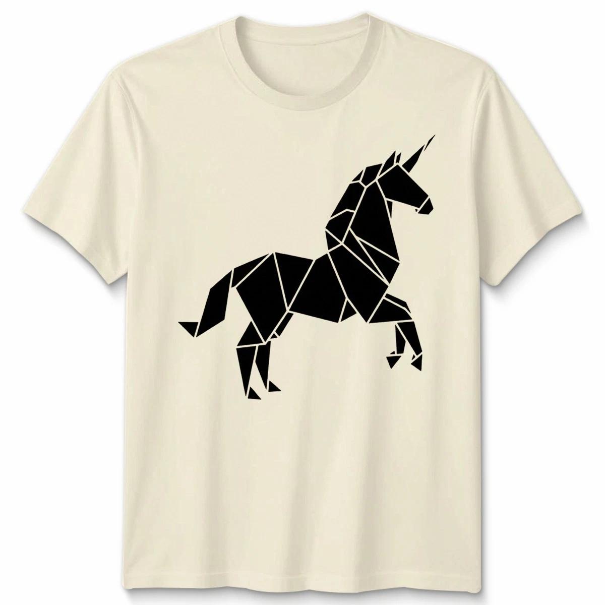 Geometric Unicorn Fantasy mens T-Shirt Womens Tee Graphic Unisex Tee S