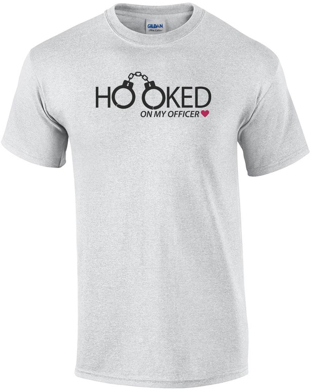 

Hooked on my officer - pro cop t-shirt S