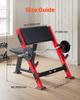 VEVOR Preacher Curl Bench, Strength Training Benches, Max Load 660 LBS Home Gym Fitness Equipment, Seated Arm Isolated Barbell Dumbbell Bicep Station