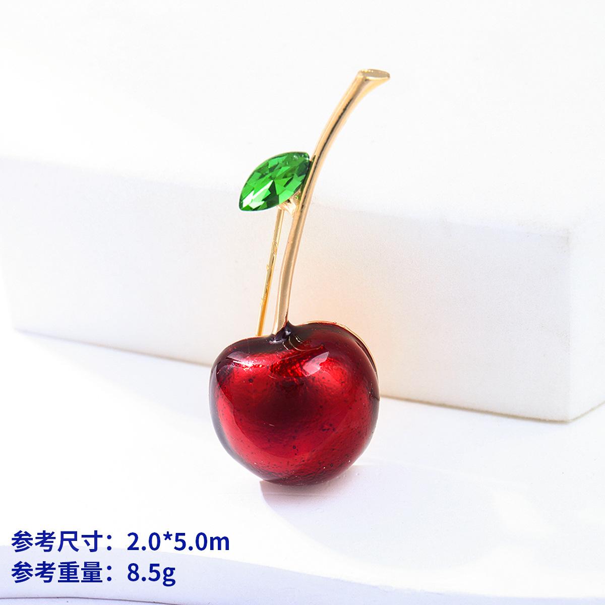 

Винтажная модная брошь Niche High-End Sense Rhinestone Персонализированная сплавная корона Корсаж Бант Булавка Аксессуары вишня