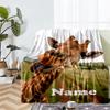 Custom Name Giraffe Theme Printed Blanket - Perfect for Couch, Bed, Travel & Outdoor Use | Machine Washable, Cozy & Durable.