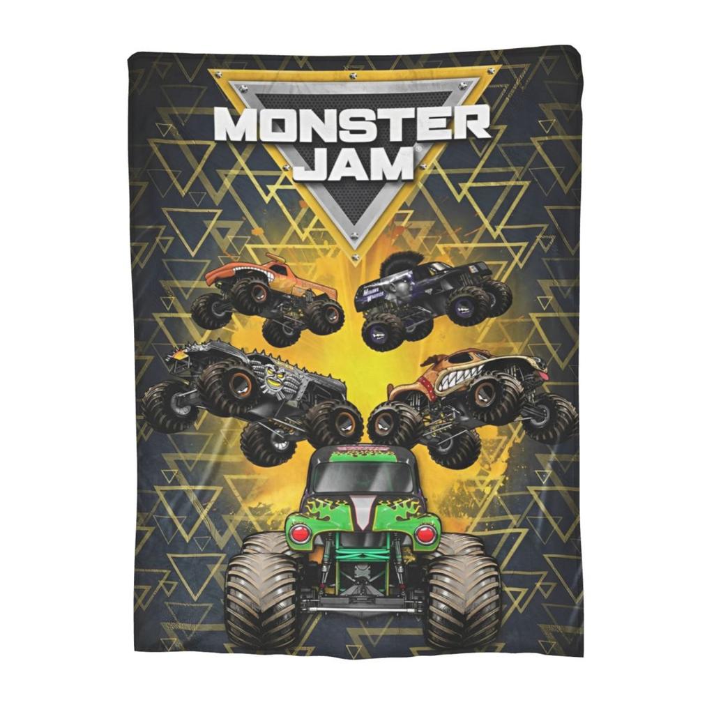 Monster Jam Grave Digger Truck Blanket Cover Wool Throw Blanket Home Couch Printed Soft Warm Bedsprea