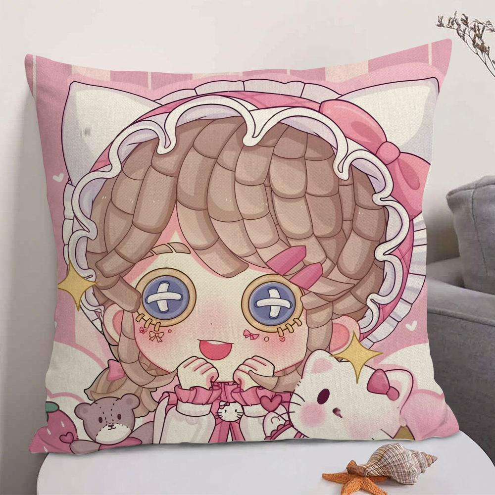 1PC Game IIdentity V Cushion Cover Natural Linen Organic Fabric DoubleSided Printing Sofa Home Decor Gift Pillow Case