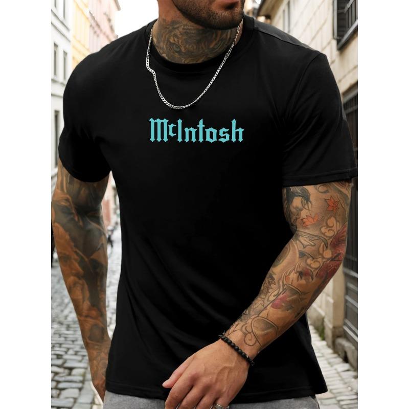 

Men s Short-Sleeved T-Shirt featuring McIntosh - Ideal for Street Style and Urban Fashion | Perfect for Casual Outings or Everyday Wear S чёрный