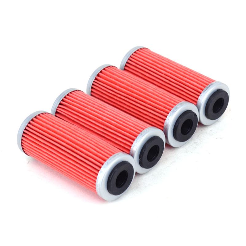 

Motorcycle Oil Filters(4Pcs) For SX SXF 250 EXC 350 450 505 400 530 For Husaberg FE250 FE350 FC FX FE FS червоний