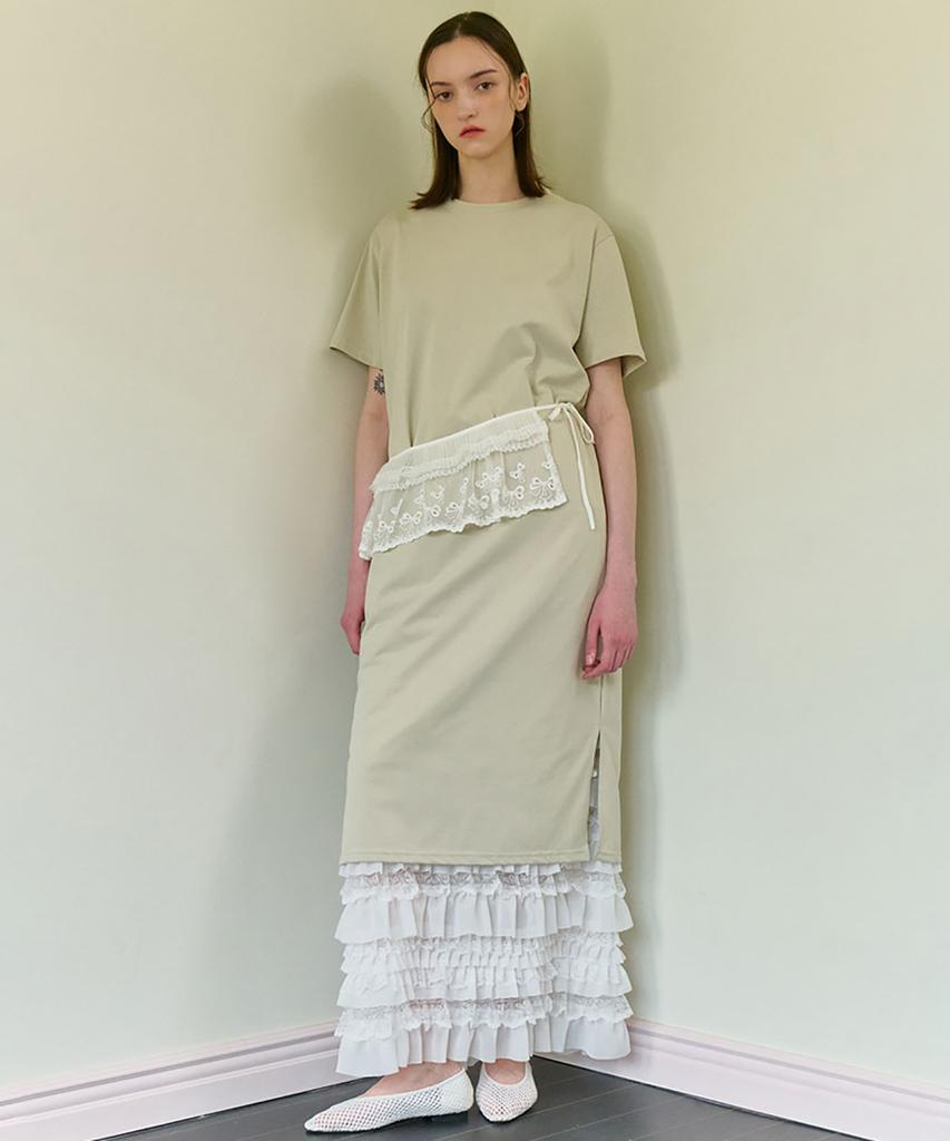 Kamino Summer Slit Dress Light Green