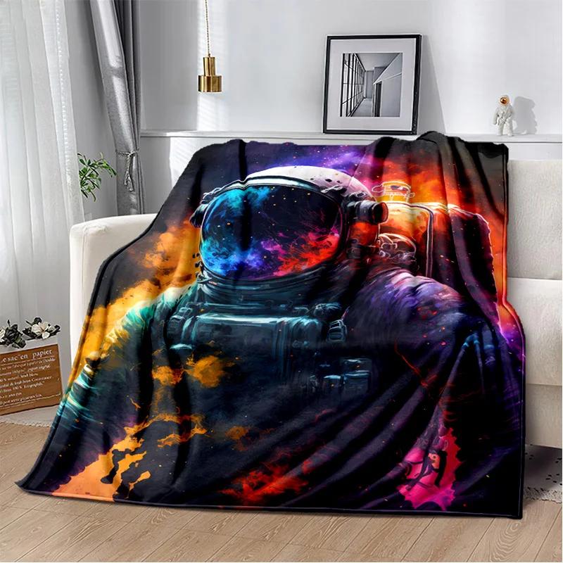 Astronaut Universe Spaceman 3D Outer Space Cartoon Blanket,Soft Throw Blanket for Home Bedroom Bed Sofa Office Cover Blanket Kid