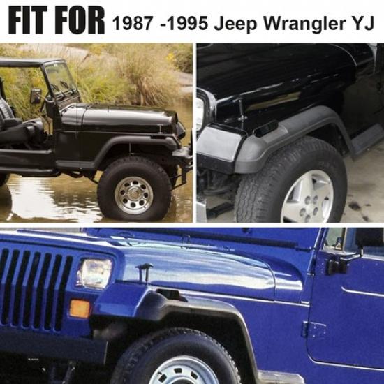 Smoked Turn Signal Front Parking Lights Housings Fits Jeep 1987-1995 Wrangler YJ