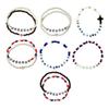 Freedom Bracelets Beaded Memorial Wristband Elastic Turning Point Patriotic Bracelets for Men Women Kids Commemorative Events