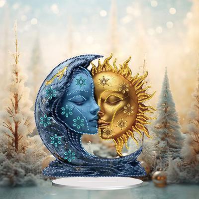 Acrylic Special Shaped Beautiful Pattern Table Top Diamond Painting Ornament Kits Desktop Diamond Art Kits for Table Decoration