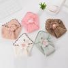 Hand Towel Coral Velvet  Grid Cartoon Hanging Style Bathroom Kitchen Dishwashing Thickened Absorbent Creative Cloth