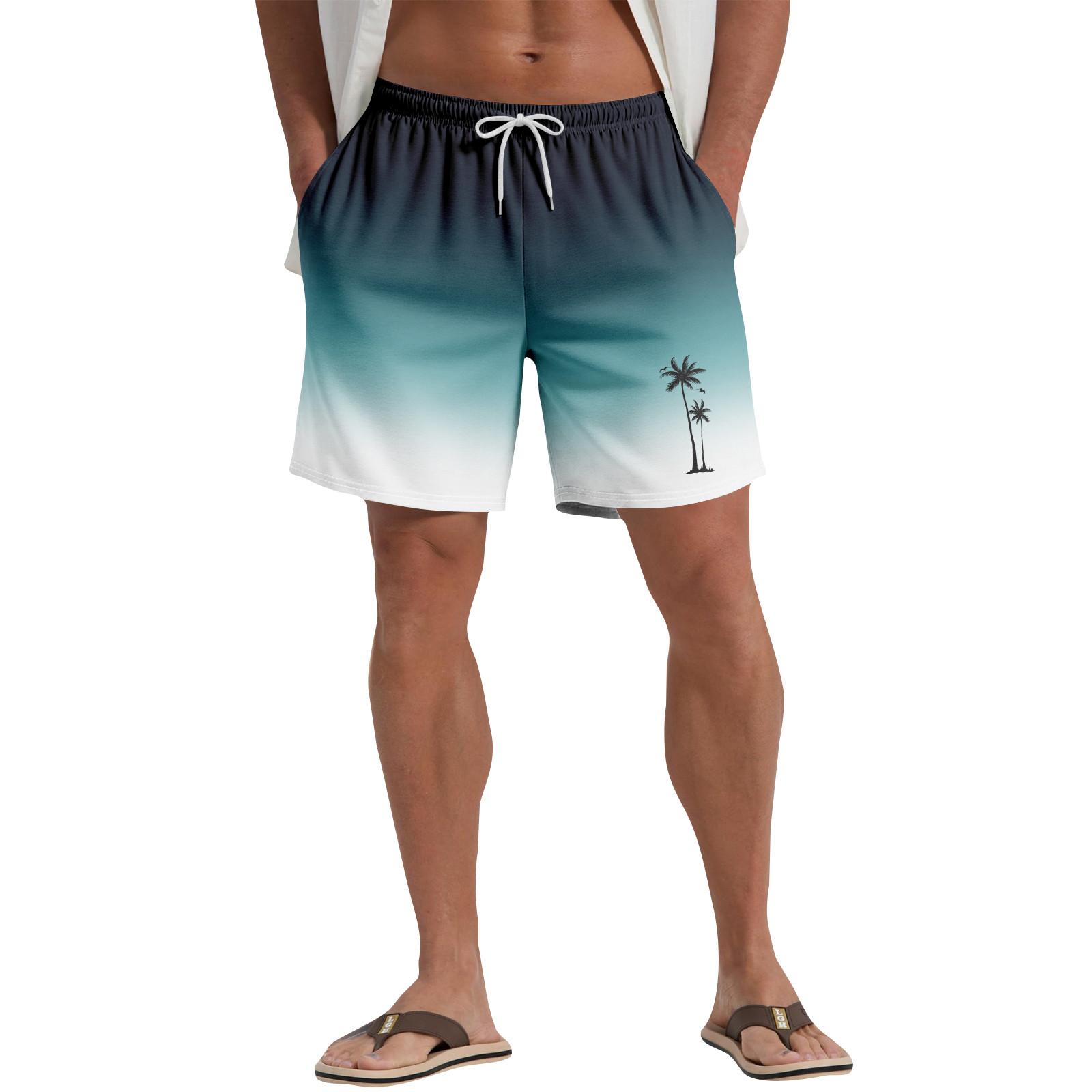 

Мужские повседневные пляжные шорты с гавайским растительным принтом XL