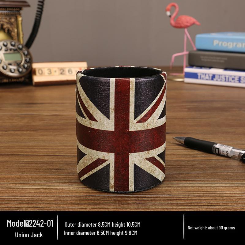 

Европейский ретро деревянный органайзер для ручек, украшение для креативного кабинета или офисного декора