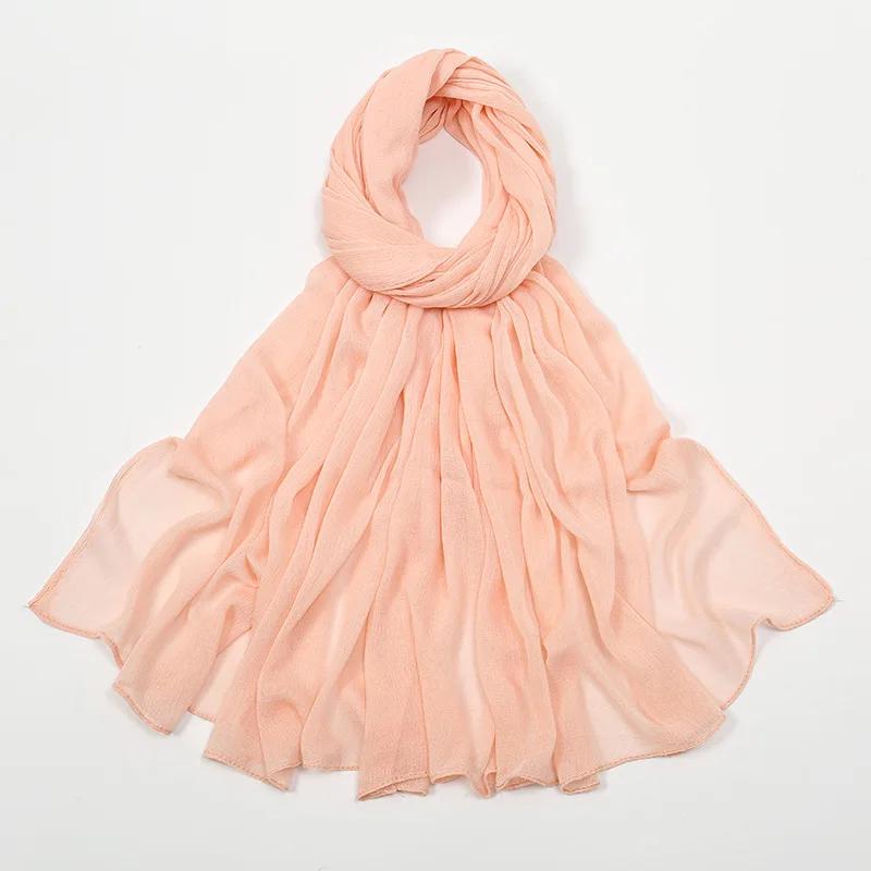 2024 Soft Rayon Cotton Muslim Hijabs for Women Scarf Plain Shawls Femme Musulman Viscose Rayon Headscarf Islamic Turban Headband