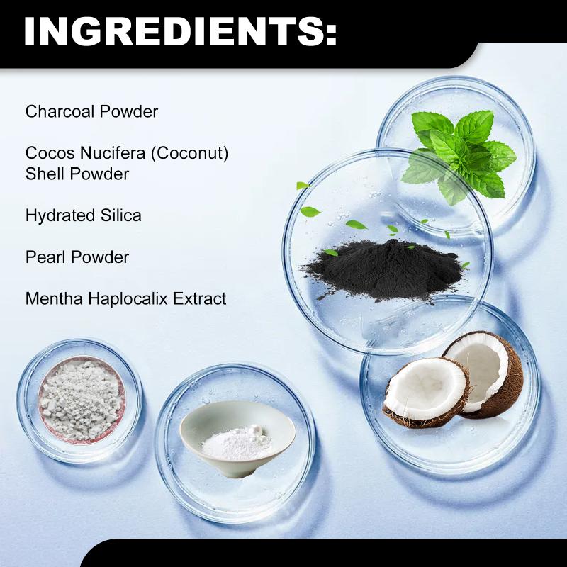 Charcoal Whitening Teeth Powder Cleaning Dental Calculus Stains Improve Tooth Yellow Remove Bad Breath Bright White Toothpaste