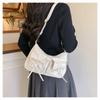 Solid Color Bowknot Crossbody Bag Korean Style Pu Dumpling Bag Fashion Y2k Shoulder Bag  Travel
