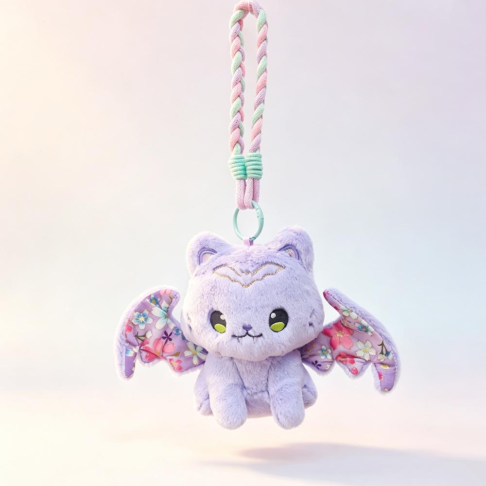 1440Cm Sakura Bat Wings Cat Plush Toy Japanese Style Cartoon Big Eyes Cute Kitten Stuffed Dolls Sweet Gift For Girl