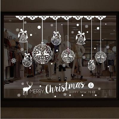 Neu Weihnachten Shop Fenster Dekoration Wand Abnehmbare Aufkleber Weihnachten