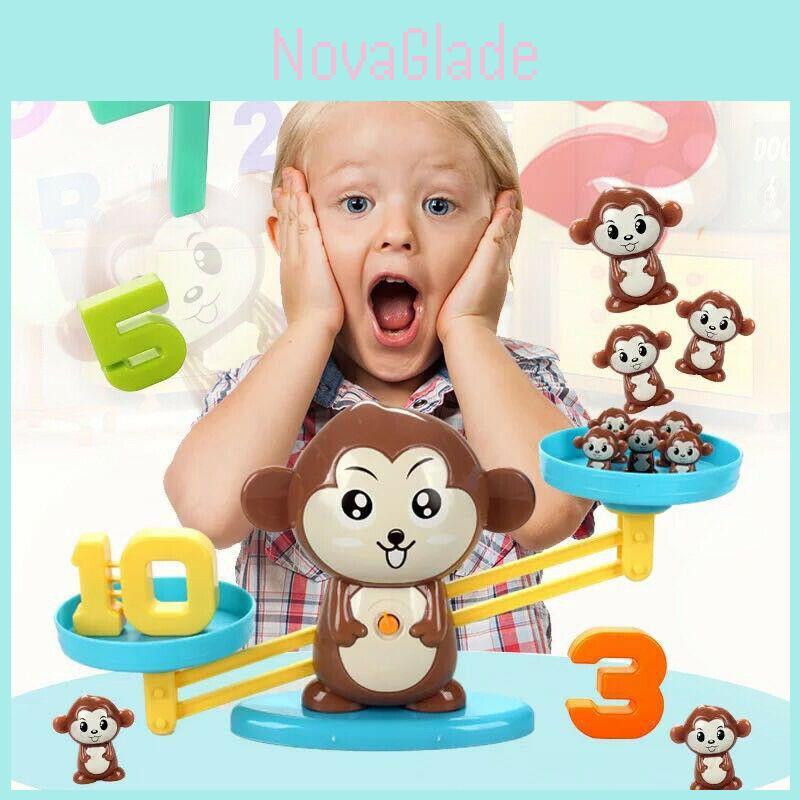 Lustiges Mathe-Zählspiel für Kinder Affen-Balance-Spielzeug-Set für Vorschulkinder