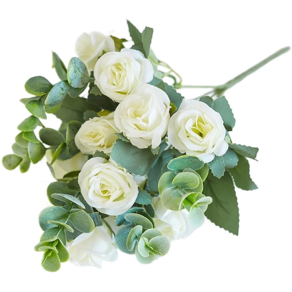 1pcs Artificial Rose Flower Fake Silk Flowers Artificial Flower Wedding Decoration Home Decoration For Outdoor Garden