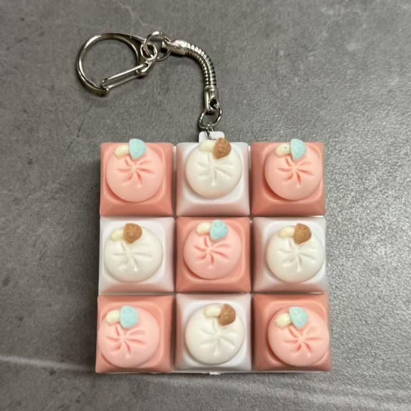 9 Keys Keyboard Fidget Keychain Keyboard Clicker Mechanical Keyboard Keyring Stress Relief Toys Gift For Girlfriend