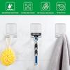 Confezione da 2 Porta Rasoio Ganci Multifunzione Acciaio Inossidabile Autoadesivo Porta Rasoio Muro Impermeabile Ganci da Bagno Senza Foratura (Argento)