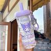 Sanrio Cartoon Tea Infuser: Cute Portable Water Cup with Straw for Girls