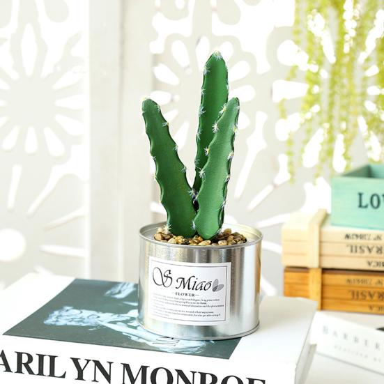 

Поддельные растения бонсай яркий цвет съемный пластик отличный мини-кактус шар растение бонсай для офиса