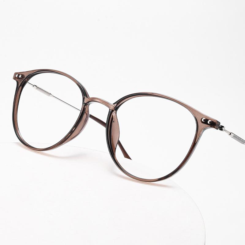 Xiaomi Cold Brown Glasses Frame For Women Myopia Glasses Big Face Slim And Trendy Non-face Glasses Frame For Ultralight 9531