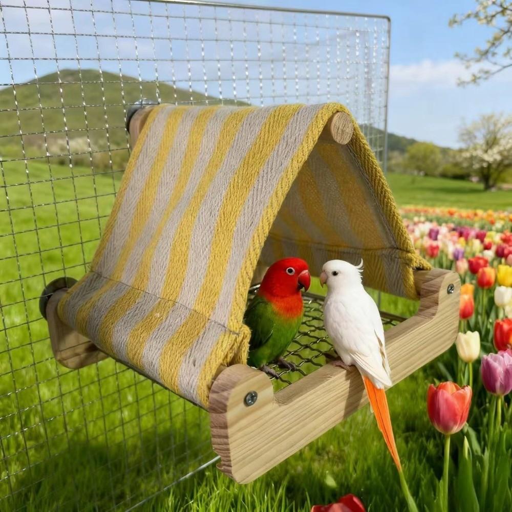 Breathable Bird Shelter Retractable Hanging Hammock Bird Nest House  Cage Accessories