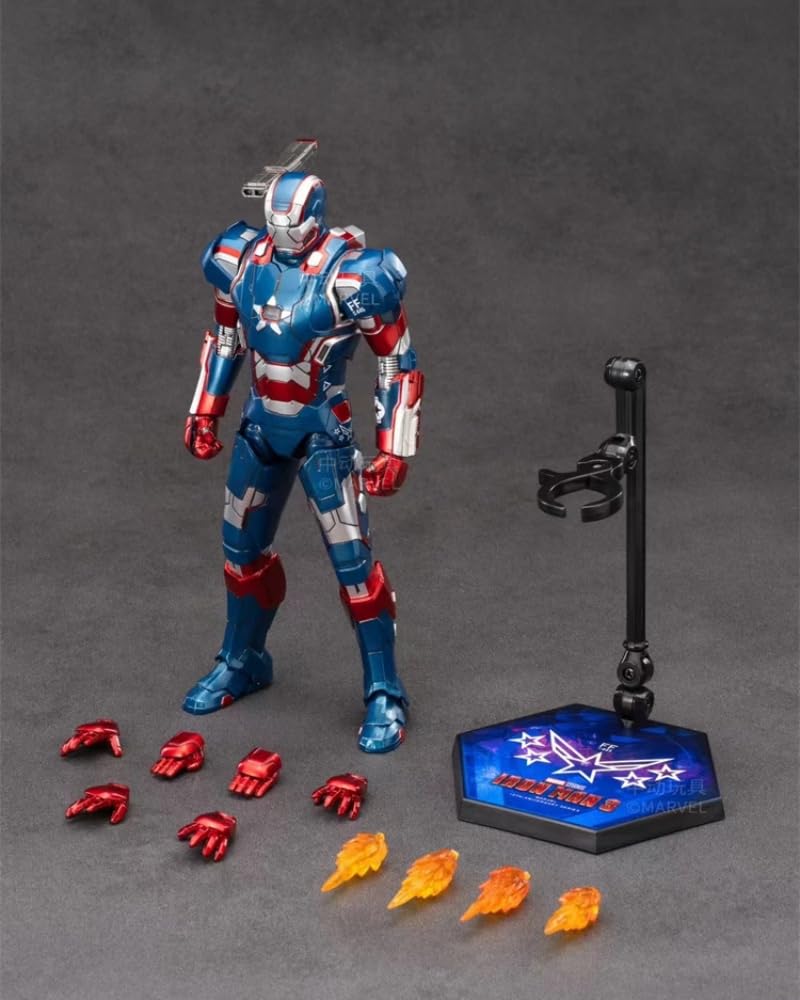 ZD TOYS Iron Man 3 Iron Patriot 1/10 Scale ABS & PVC Painted Movable Figure