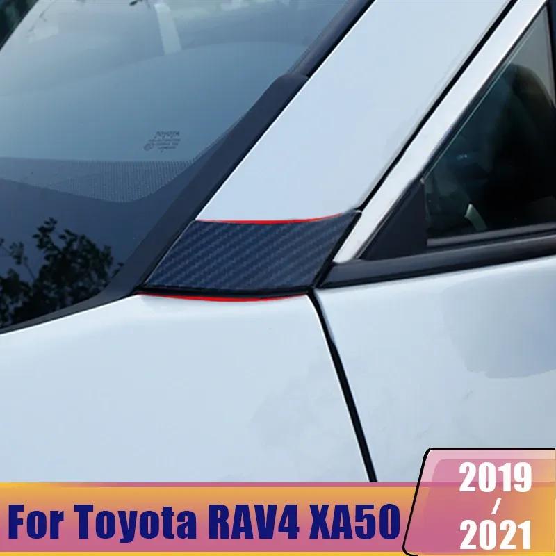 Car Outside Decoration A Pillar A Column Cover  Trim Frame Sticker Exterior Accessories For Toyota RAV4 XA50 -  2024
