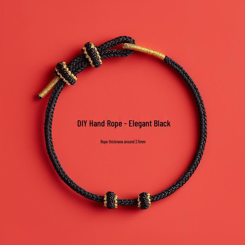 Perlen-Gold-Tierkreiszeichen-Rot-Handgeknüpftes Seilarmband