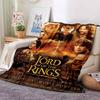 L-Lord of the Rings Movie Print Flannel Blanket Soft Warm Throw For Sofa Bedroom Home Decor Fantasy Film Fan Birthday Present