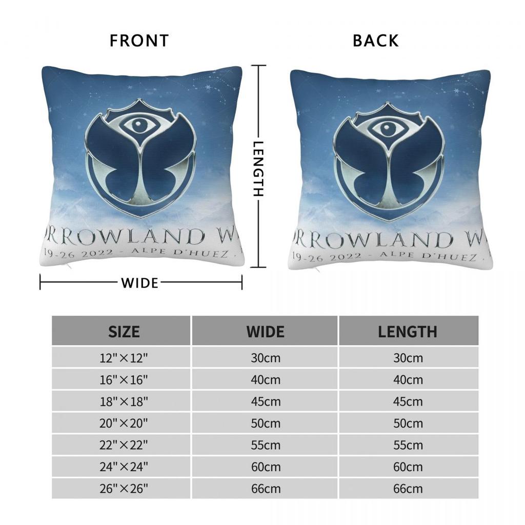 Tomorrowlandd Music Festival Square Pillowcases Bed Car Winter Cushion Cover Cool Decor Throw Pillow Case 45*45
