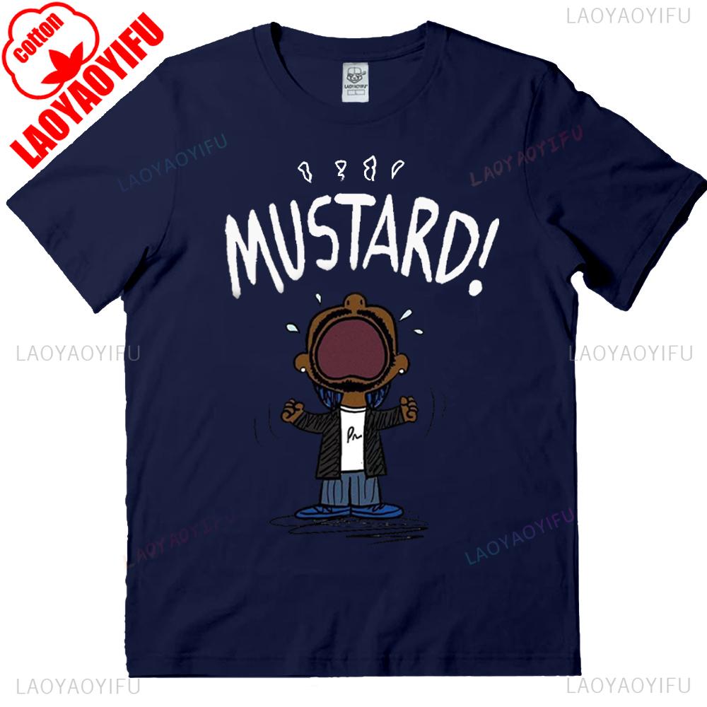 

Kendrick Lamar Mustard Meme Tops Unisex Tee Shirt for Fans Funny Hip Hop Graphic Music Lover Apparel Humorous Pop Culture Gift 4XL