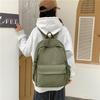 Schoolbag1011 New Mori Ins Japanese Solid Color Canvas Casual Small Backpack Retro Niche Simple Student Class
