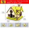NOELAMOUR 3D Wooden Puzzle, Cute House Set of 4, Kids Educational Toy, 3D Craft DIY Craft Kit