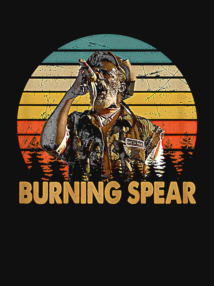 Burning Spear Retro Burning Art Spear Music Jamaican Singers Classic T-Shirt