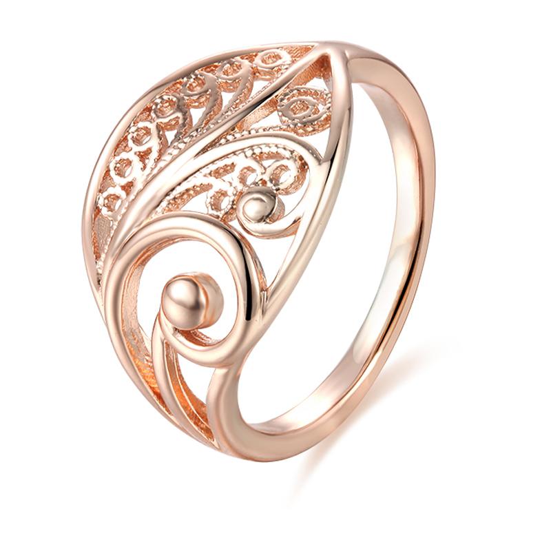 585 Rose Gold Patterned Ring For Women Fashion Jewelry
