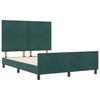 Box Spring Bed with Headboard Dark Green 140 x 190 cm Velvet