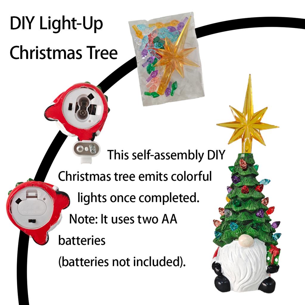 DIY Christmas Tree Lights with Dwarf Santa Claus Ornaments, Creative Decorative Items for Bedroom, Living Room and Study