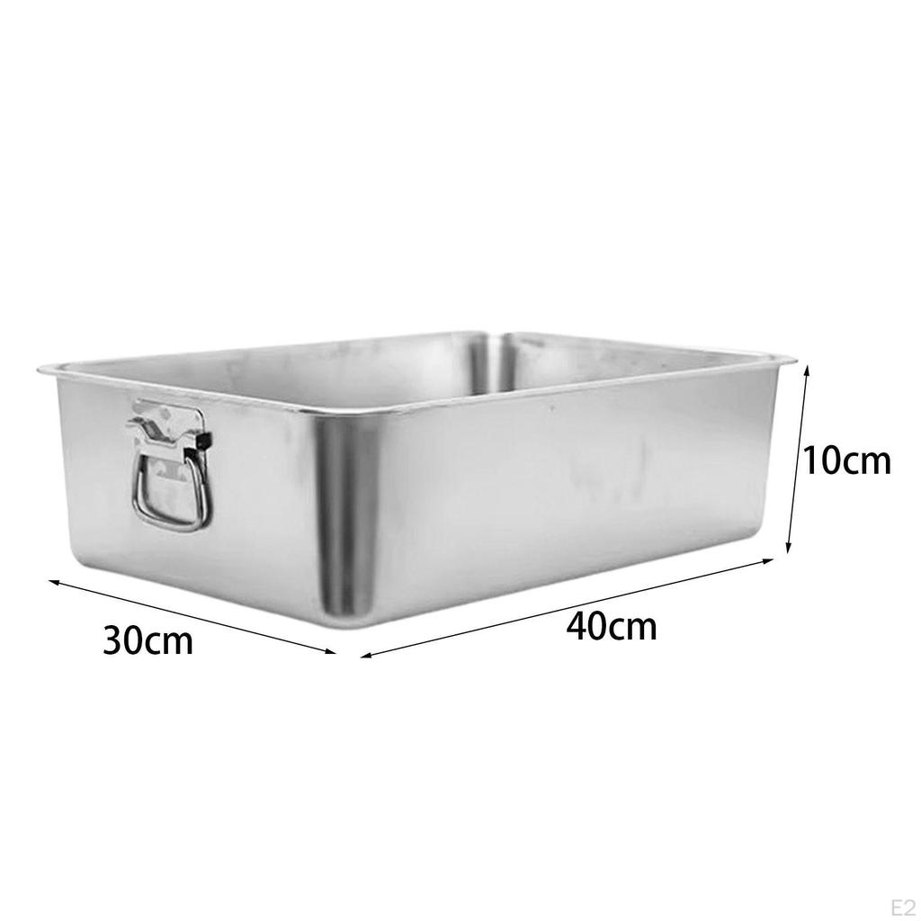 Stainless Steel Cat Litter Box with Handle