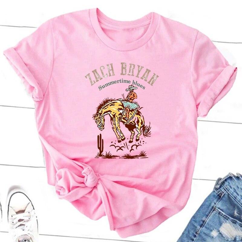 Zach Bryan Grafická trička Dámské Unisex Country Music Tričko Letní Bavlna O Neck Western Cowboy Tričko Vintage Krátký rukáv Unisex