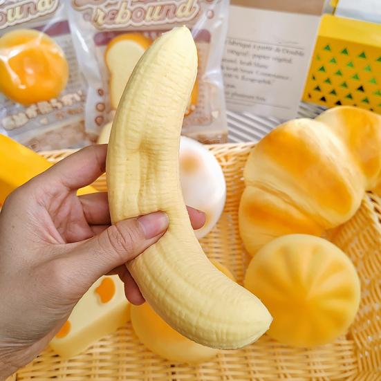 Slow Rebound Toy Sticky Bread Stress Relief Squeeze Ball Soft PU Foam Toy for Adults Kids Sensory Fidget Tool Concentration