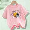 Fashion Kids Explore Space Astronaut Prints T-Shirt Boys Cotton T-Shirts Hip Hop Casual Cotton Tops