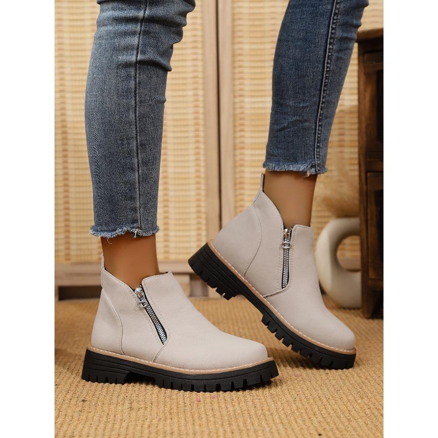 Plus Size Casual Ankle Boots for Women Fall/Winter 2025 High-Top Casual Fashion Ankle Boots for Women
