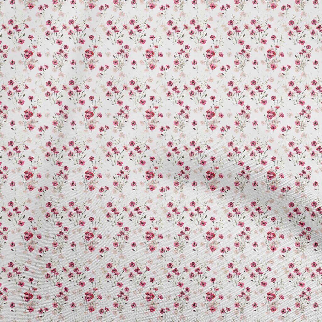 oneOone Cotton Flex Gray Fabric Floral Fabric For Sewing Printed Craft Fabric By The Yard 40 Inch