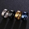 Simple Glossy Matte 8MM Double Beveled Blank Ring